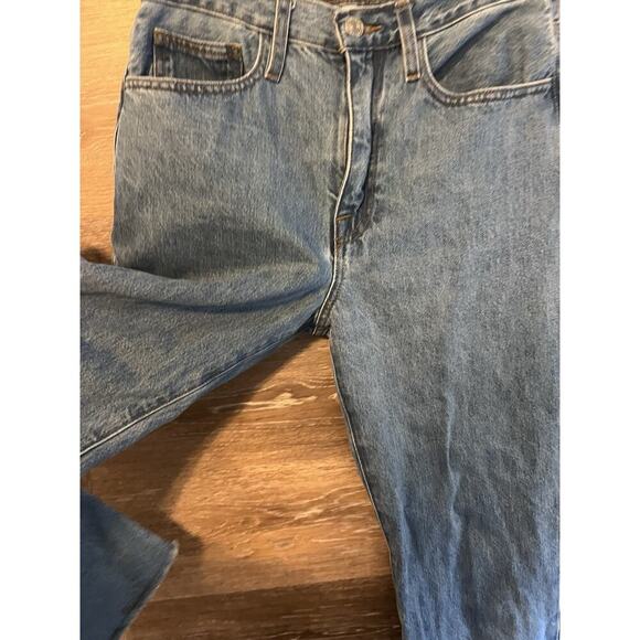 Frame Le Jane Crop High Rise Wide Leg Straight Jeans Women’s Size 27 Raw Hem - Picture 6 of 11